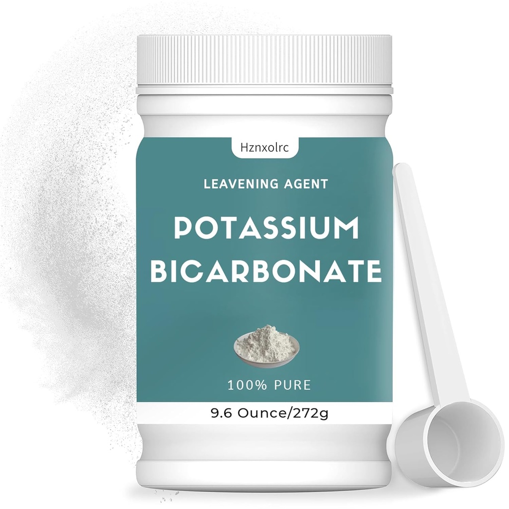 9.6 oz Kalium Bicarbonat, 100% Pure Kalium Bicarbonat Pulver, Kalium Bicarbonat til planter, Bruges i at lave vin, Kager, cookies og mere