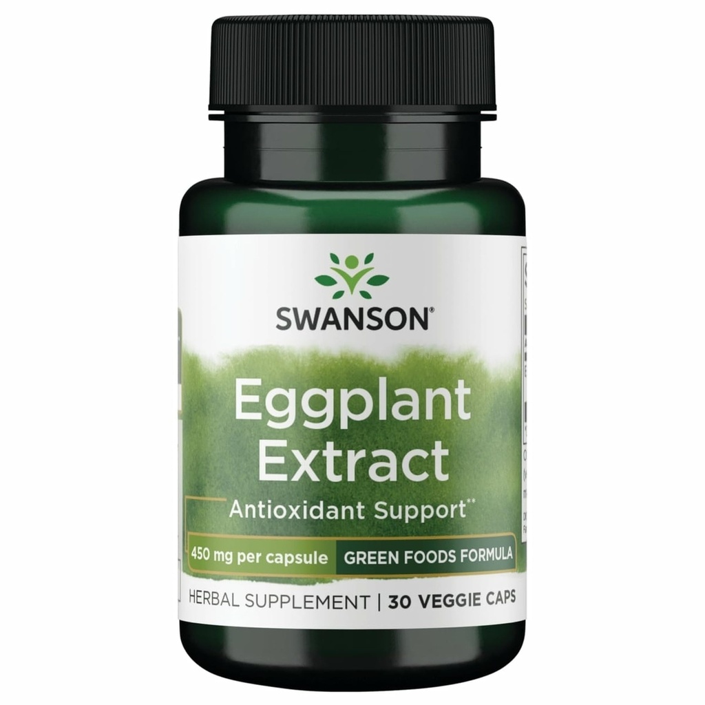 Swanson Eggplant Extract 20: 1 450 Milligram 30 Veg kapsler