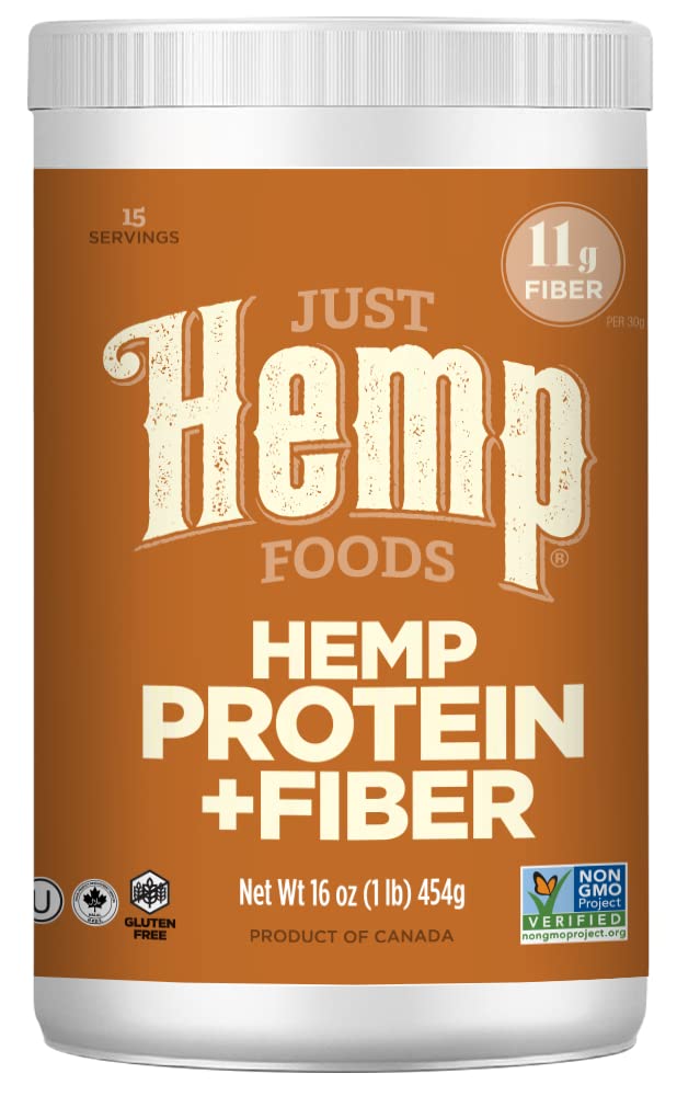 Bare Hamp fødevarer Hamp Protein Powder Plus Fiber, Non- GMO Verificeret med 11g protein & 11g af Fiber per Serving, 16 oz - Packaging May Vary