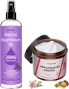 Tematisk Magnesiumcreme til smerter og søvn, Nighttime Magnesiumlotion til ben kramper, muskelafslapning, rolig, dyb hydrering til krop & hudpleje - Natural og sikker for børn.