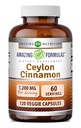 Amazing Formulas Ceylon Cinnamon 1200 Mg- 124; Vegetariske Kapsler - 124; Non- GMO - 124; Gluten- fri - 124; Fremstillet i USA (1 pakke - 124; 120 Tæl)