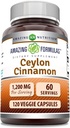 Amazing Formulas Ceylon Cinnamon 1200 Mg- 124; Vegetariske Kapsler - 124; Non- GMO - 124; Gluten- fri - 124; Fremstillet i USA (1 pakke - 124; 120 Tæl)