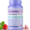 Vaginal Probiotika for kvinder, fremmer Ph Balance, sund vaginal Odor & Flora, Urinary Tract Sundhed med Prebiotika & Lactobacillus Probiotic Blend 30 Billion CFU, 60 Kapsler