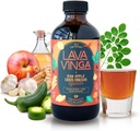 VINGA Lava Raw Apple Cider Vinegaard Fire Cider med Cold Pressed Moringa Oleifera, 8 oz., Natural Cold and Flu Remedy and immunsystem Booster, Antioxidant Rich Superfood med 92 essentielle næringsstoffer