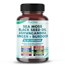 Sea Moss Black Seed Oil Ashwagandha Ginger Burdock Bladerwrack - Immunity Support - Made in USA