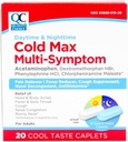 Quality Choice Day & Night Cold Max Multisymptom, Cold & Flu Medicine, Pain Reliever, Feber Reducer, Hoste suppressant, Nasal Decongestant, 24 timers Relief Cool Taste Caplets
