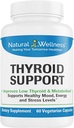 Naturlig Wellness Thyroid Support - Jod, Selenium & L- Tyrosin Supplement for sund Thyroid funktion, energi og Metabolisme - Thyroid Support til kvinder og mænd - 60 Vegetariske kapsler