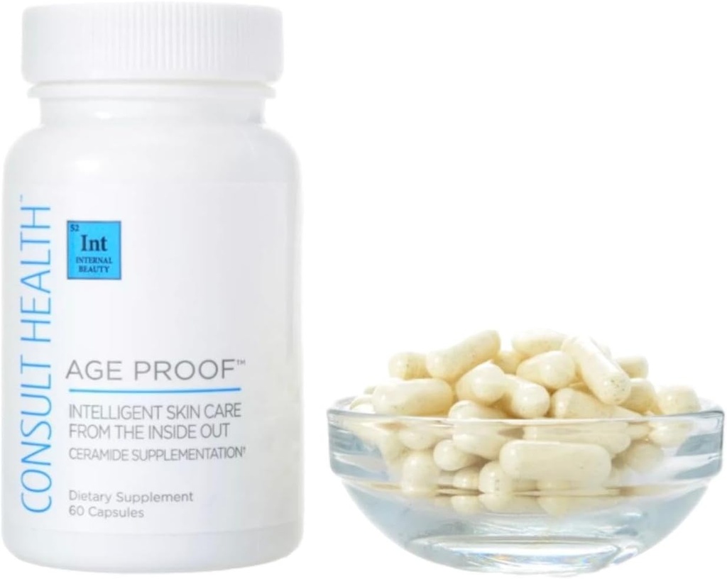 Ceramide Kosttilskud - Hyaluronsyre til Hydrated and Plump Skin - Kapsler 60 Greve (pakning med 1)