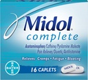 Midol Complete Caplets - 16 kapsler, pakke med 3