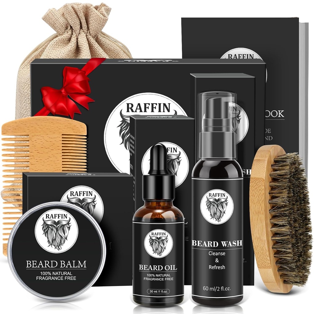 Herre Gaver - Beard Kit til mænd 's Self-Care, outfits Mænds Grooming Routine, Anniversary Buddy 124; Fødselsdag Buddy 124; Julegaver til mænd ham Mand Kæreste Far Søn ven Broder, Herre Stoking Stuffers