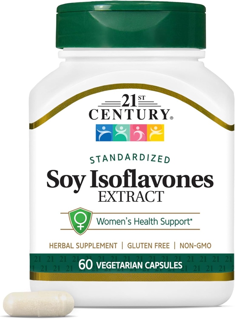 21st Century Soy Isoflavones Veg Capsules, 60Count