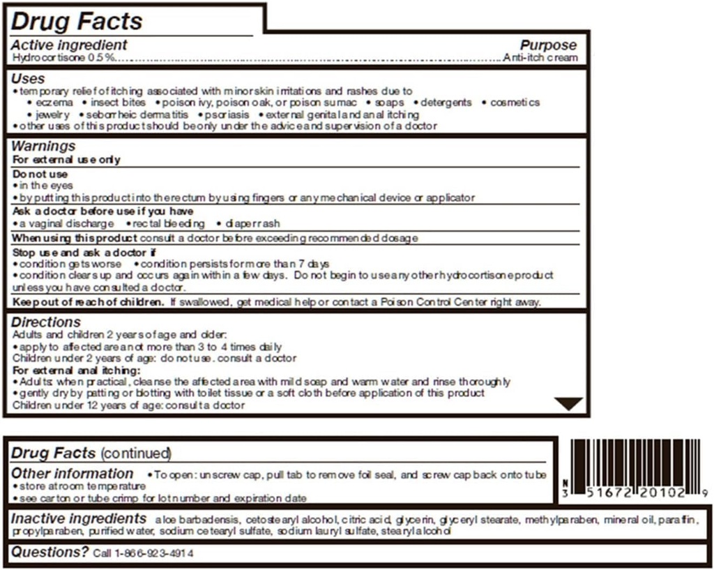 Taro Hydrocortison Cream med Aloe til sensitiv hud, 1 oz Hver (pakning med 4)
