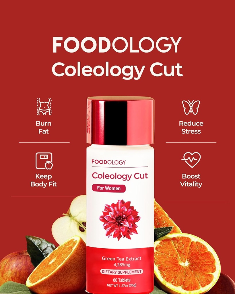 LEVNEDSMIDLER Coleology Cut (Pakke af 1-60 tabletter, 30 dage) - Green Tea Extract. Vitaminer og mineraler.