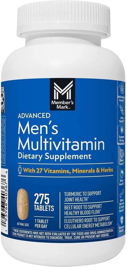 Medlemmer Mark Men 's Daily Multivitamin (275 Greve)