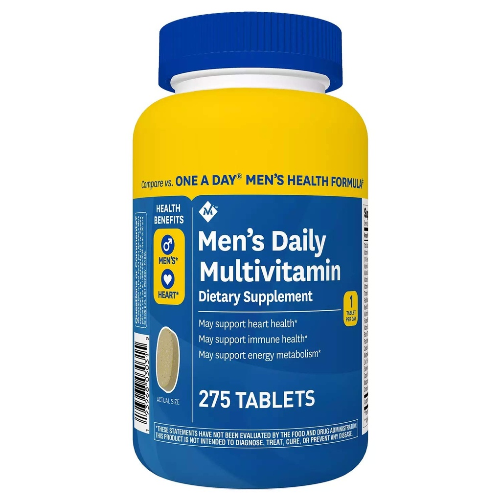 Medlemmer Mark Men 's Daily Multivitamin (275 Greve)