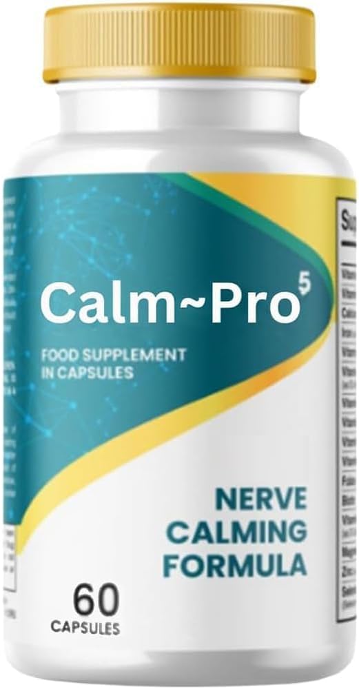 Calmpro5 Nerve kapsler, 2025 Opgraderet 60 Count Calmpro 5 Naturlige kosttilskud, Reducere træthed, Ingen kunstige konserveringsmidler, Ingen Dairy