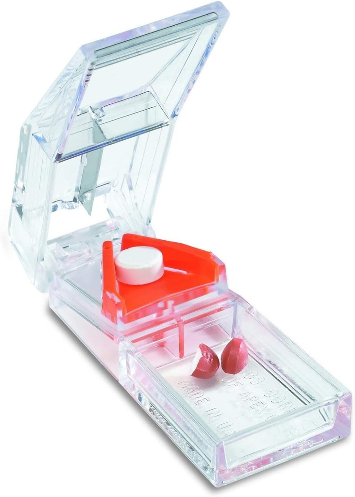 Apex Deluxe Pill Splitter - Pill Splitter med Tilbagetrækning klde Guard - til skæring små piller eller store piller i halve