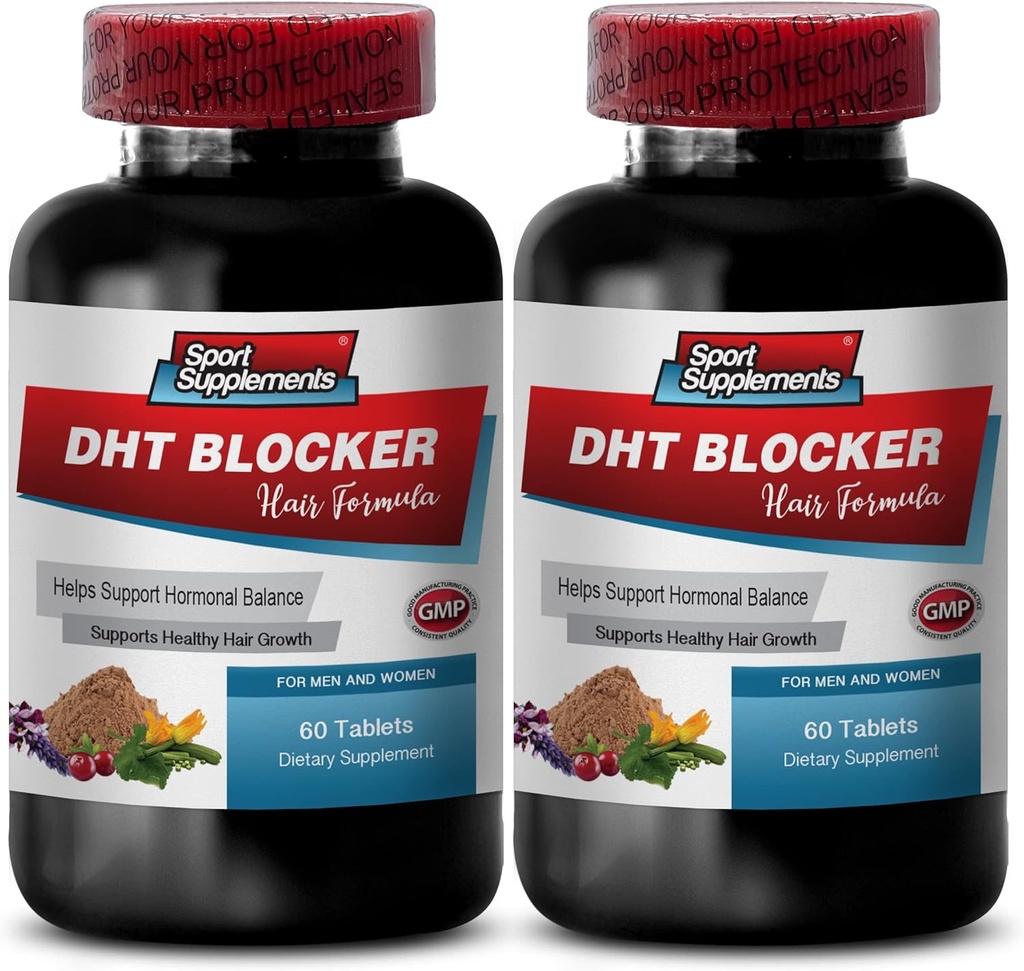 Hårvækst Hårvitaminer uden biotin - DHT Blocker Hårformel - Støtte sund hårvækst - han shou wu for gråt hår, Soy isoflavoner supplement, kudzu rodkapsler, dht Blocker - 2B 120 Cap