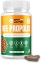 Bee Propolis Capsules - 100% Natural Energy and Immunity Support Supplement 124; Non- GMO, Gluten- Free, 60 Easy- to- Swallow Veggie Capsules