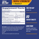 Osteo Bi- Flex Triple Strength (5) med D-vitamin Glucosamin Chondroitin Joint Health Supplement, overtrukne tabletter, 80 Greve (pakke med 2)