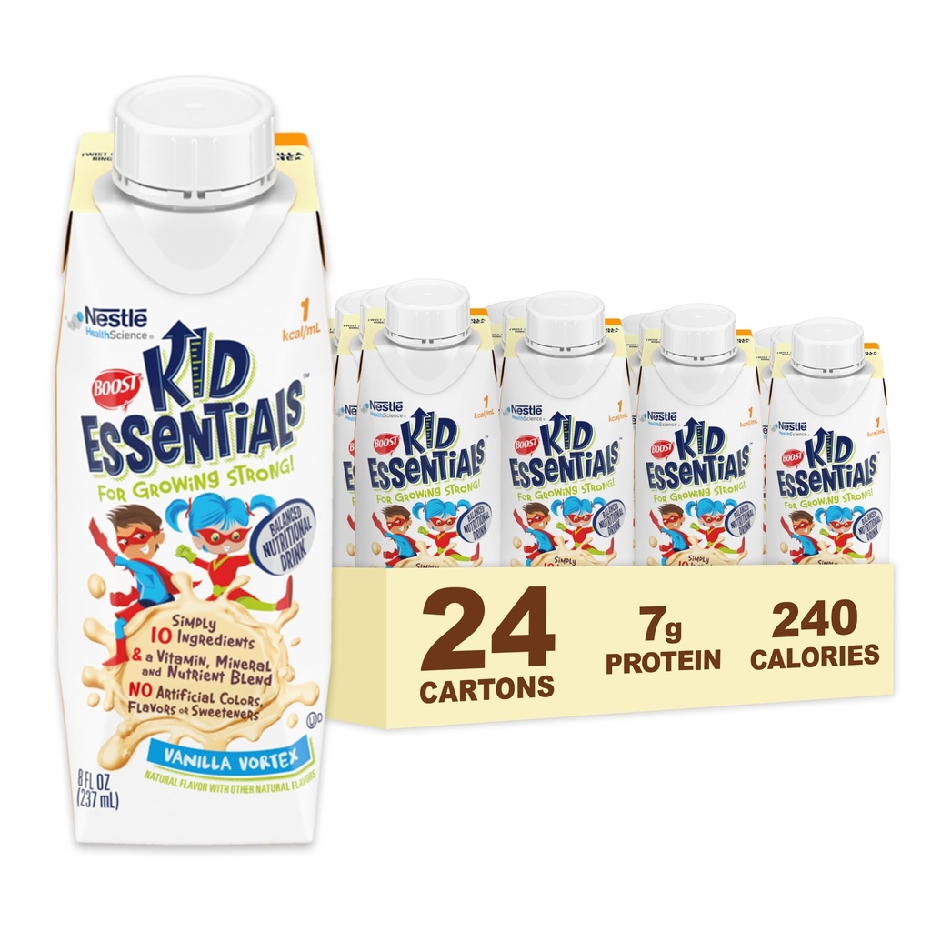 BOOST KID VÆSENTLIGE 1.0, Vanilla Vortex 24 x 8 fl oz karton