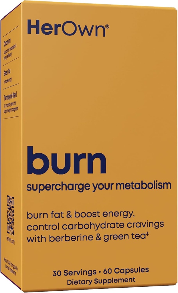 hendes egen Boost, Hjælper Boost Energy, Understøtter Metabolisme, Proprietary Thermogen Blend, Green Tea Leaf Extract, Gluten og Soy Free, Vegan, 60 Kapsler, 30 Servere, Lille, Multi