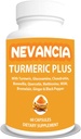 Gurkemeje Plus - med gurkemeje, Glucosamin, Chondroitin, Boswellia, Methionin, MSM & mere - 10 ingredienser, der understøtter fælles, ben, hud, fordøjelse, hjerte og immunforsvar - 60 kapsler