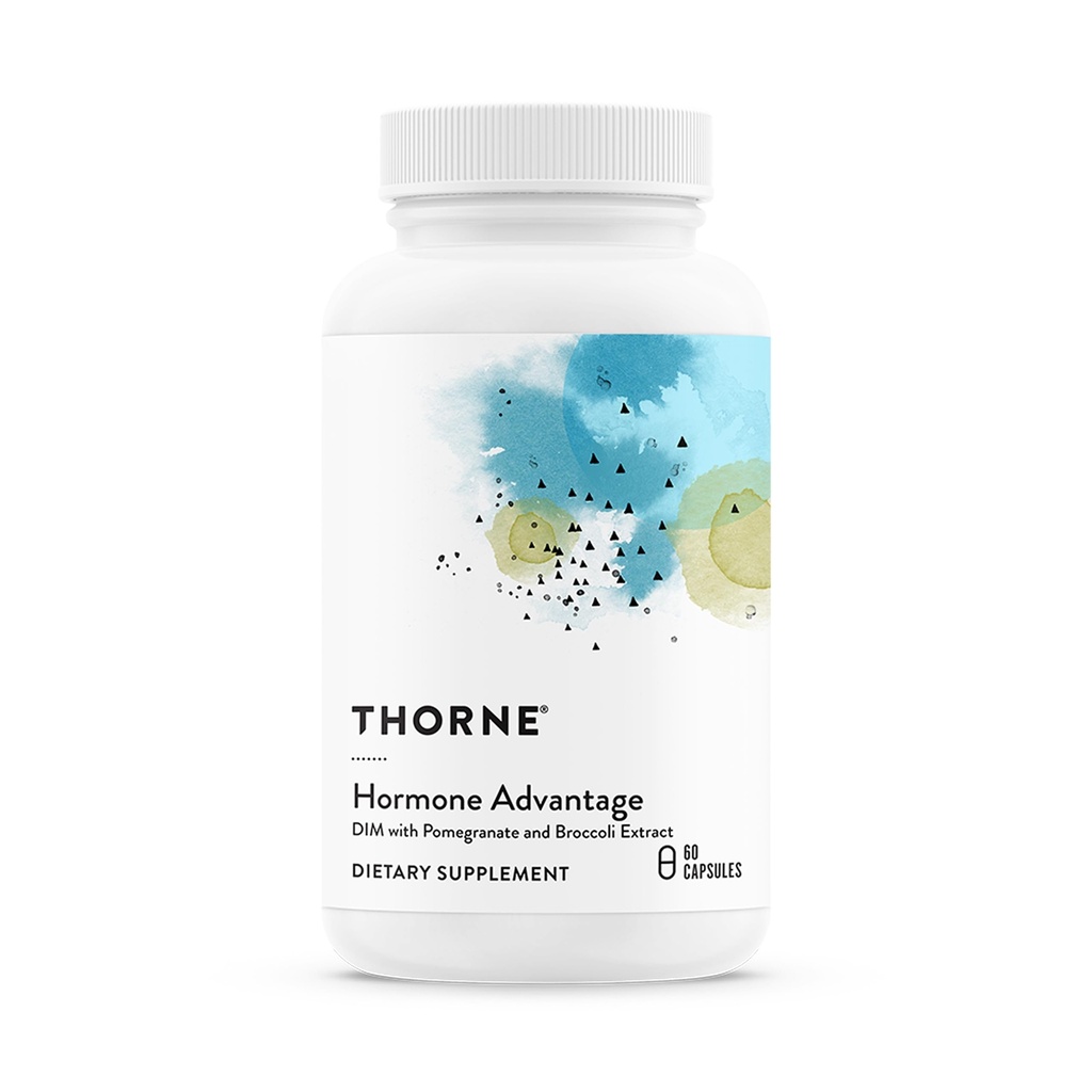 THORNE - Hormonet Advantage - Østrogen Support & Hormone Balance for Mænd & Kvinder * - Med DIM & Pomegranate Extract - Gluten, Dairy & Soy- Free - 60 Serveringer