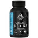 Halal D3-vitamin med K2 tyggetabletter - D-vitamin 2000 iu + Menaquinone- 7 (MK7) - 124; Understøtter hjerte sundhed, knogler, og muskler sundhed; 90 Tæl for mænd og kvinder