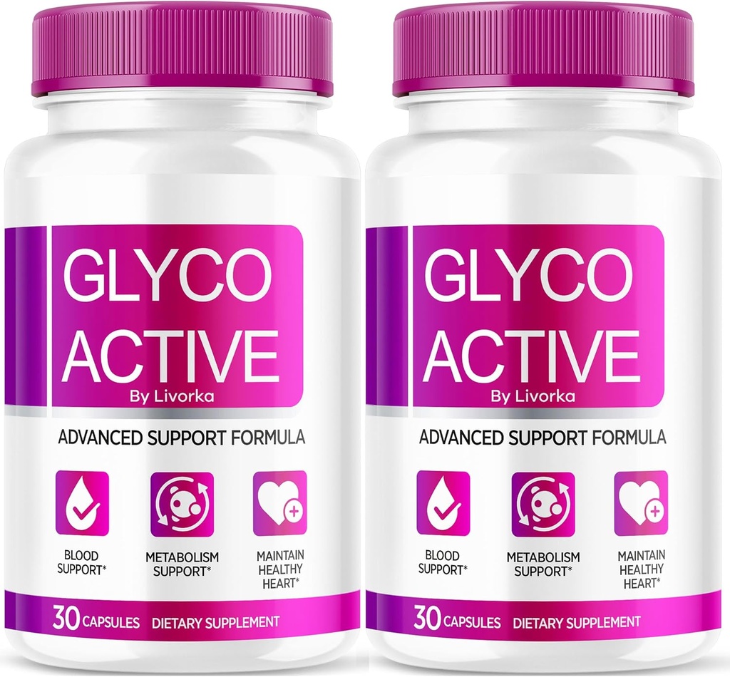 (2 Pack) Glyco Active, Glyco Active Capsules, Glyco Active Advanced Formula, Glyco Active All Natural Formula Pills, Glyco Active Capsulas Reviews, 60 Capsules for 2 Months