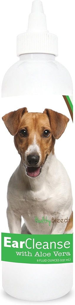 Sunde racer Jack Russell Terrier Ear Cleanse med Aloe Vera Cuckumber Melon 8 oz