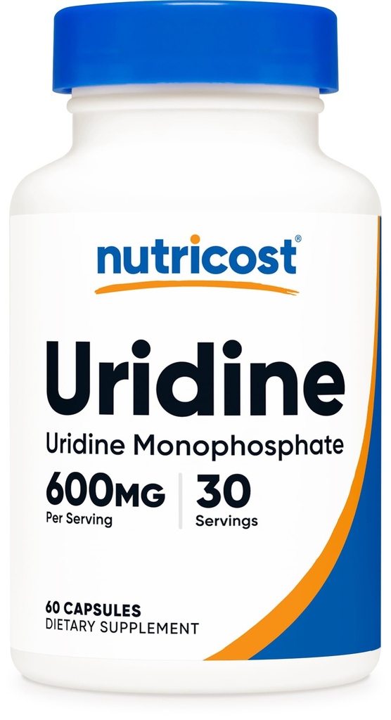 Nutricost Uridine Monophosphate (UMP) 60 Capsules, 600 mg per Serving - Vegan, 30 Servings