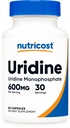 Nutricost Uridine Monophosphate (UMP) 60 Capsules, 600 mg per Serving - Vegan, 30 Servings
