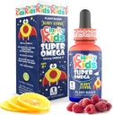 Clarity Kids Super Omega med DHA + EPA Omega 3 for bedre fokus og kvalitet søvn Alger Oil Omega 3 Væske (1 ml pr Servering) Alle naturlige DHA DHA dråber til børn USA Made Supplement (1 fl oz)
