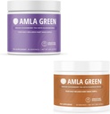 Amla Powder & Green Tea Superfood Supplement, Antioxidant Support, Lavet med hyldebær (90 portioner) & Græskar Spice (30 portioner), Organic, Vegan