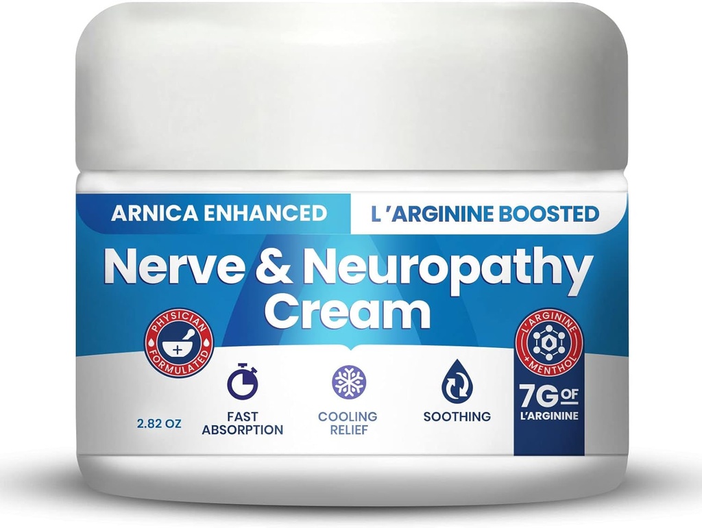 Neuropati Cream Arnica forbedret og L 'arginin boostet formel - maksimal styrke lettelse for fod, hænder, ben, legetøj omfatter 7gram L' arginin; vitamin B6, MSM, Arnica, Aloe -2,82oz