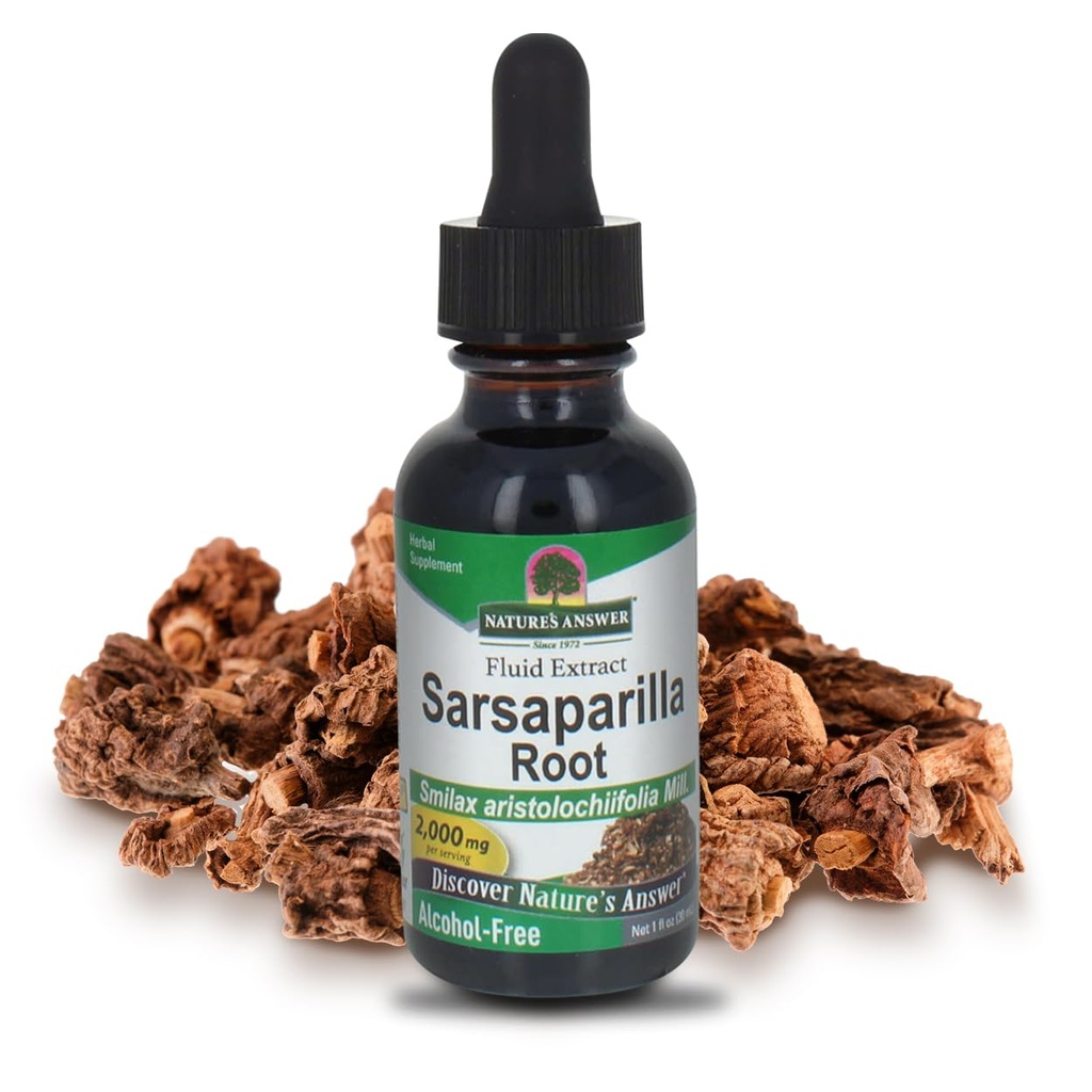 Naturens svar Alkohol- Free Sarsaparilla Root Liquid, 1- Fluid Ounce Share124; Natural Cleanser & Detoxifier