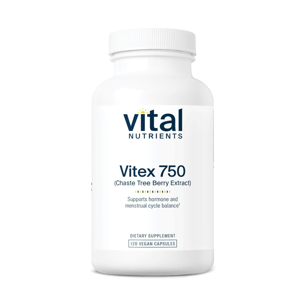 Vital Nutrients Vitex 750 · 124; 750mg Chaste Tree Berry Extract 124; Support for Hormone, Fertilitet, og Menstrual Cycle Balance * ä 124; Gluten, Dairy, Soy Free
