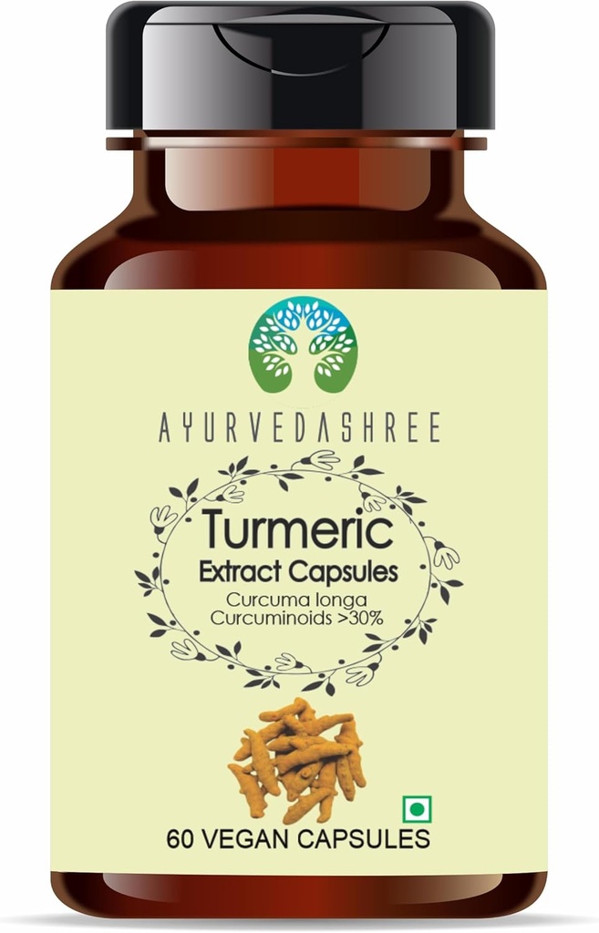 Gurkemeje Extract 500mg - 60 Vegetar Capsules Name 124; Haldi Extract Name 124; Curcuma Longa