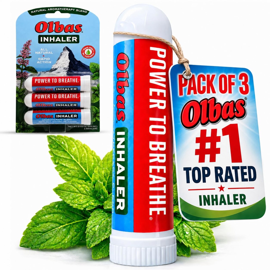 Olbas Nasal Relief Inhaler Aromaterapi / Aromatisk Inhaler, 0, 01 Oz, 3- Pack