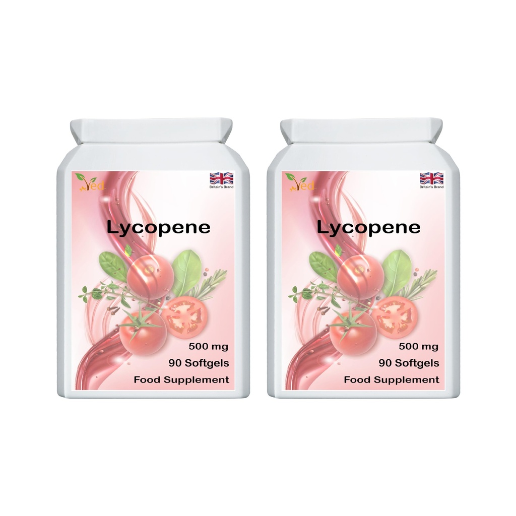Med Lycopene 500 mg 1 124; 90 softgel, 6 Month Supply. (Pakning med 2)