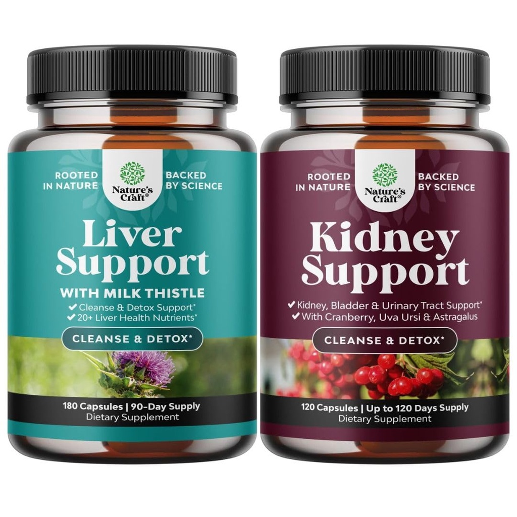 Bundle af lever rense Detox med mælk Thistle Mælkebøtte Root Cholin Beetroot Artichoke og Nyre Støtte med Cranberry Uva Ursi Stinging Nettle Chanca Piedra for Urinære Tract og Bregen sundhed