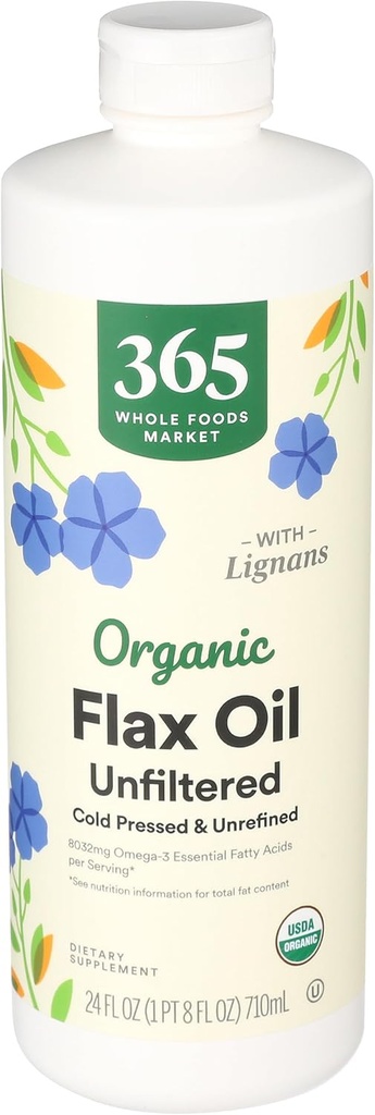 365 af Whole Foods Market, Organic Flax Oil High Lignan, 24 Fl Oz