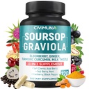 Soursop Graviola Kapsler med Elderberry, Gurkemeje, Ingefær, Mælk Tistle, Tart Cherry og mere - 120 Kapsler til 4 Måneders Tilgang