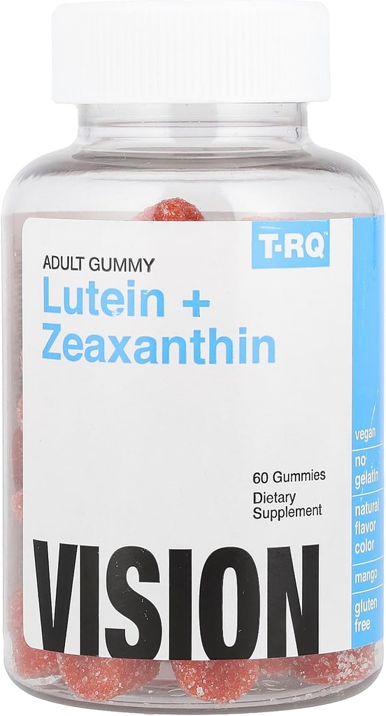 TRQ Lutein + Zeaxanthin Gummy (Kosttilskud), Natural Mango, Redish, 60 Greve