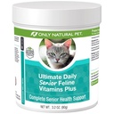 KUN NATURAL PET Ultimate Daily Senior Feline Multivitamin w / Taurine & L- Lysin - Nutritional Supplement Pulver til voksne & ældre katte - Immun & fælles støtte - Komplet vitamin formel, 3.2oz