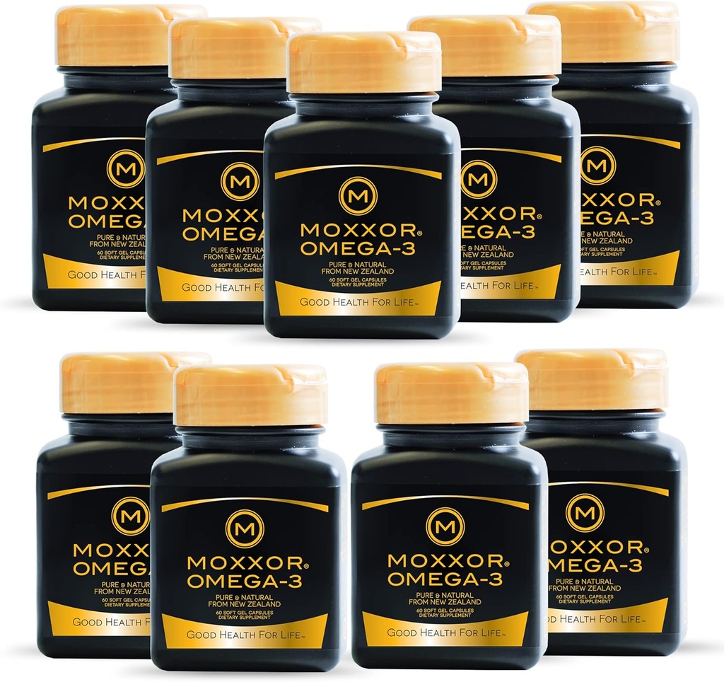 Omega 3 New Zealand Green Lipped Mussel Oil Soft geler til fælles støtte og mobilitet, hjerte og immunforsvar, Ingen Fishy eftersmag, 9-Pack, 540oft geler, 2-Soft geler per dag, 270 Day Supply