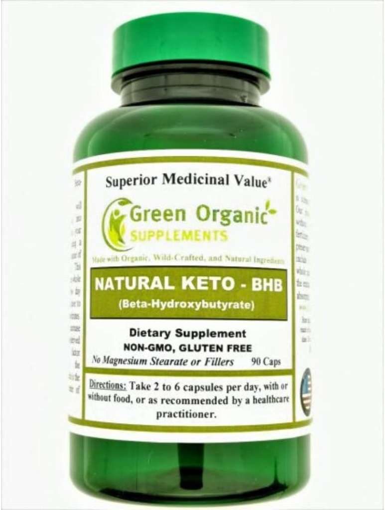 Grøn Organisk Kosttilskud Keto, BHB, Beta- Hydroxybutyrat (pakning med 1)