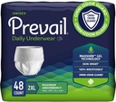 Prevail Daglige Beskyttende Undertøj - Unisex Voksen Inkontinens Undertøj - Disponibel Voksen ble for Mænd & Kvinder - Maksimal Absorption - XX- Stor - 12 Greve (Pack of 4)