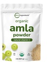 Micro Ingredients Organic Amla Powder (Amalaki) Dex124; 32oz, India Origin Gooseberry Powder Dex124; Rig i C-vitamin, antioxidanter, understøtter immunforsvar, fordøjelse og hudsundhed, non-GMO, Vegan & Keto Friendly